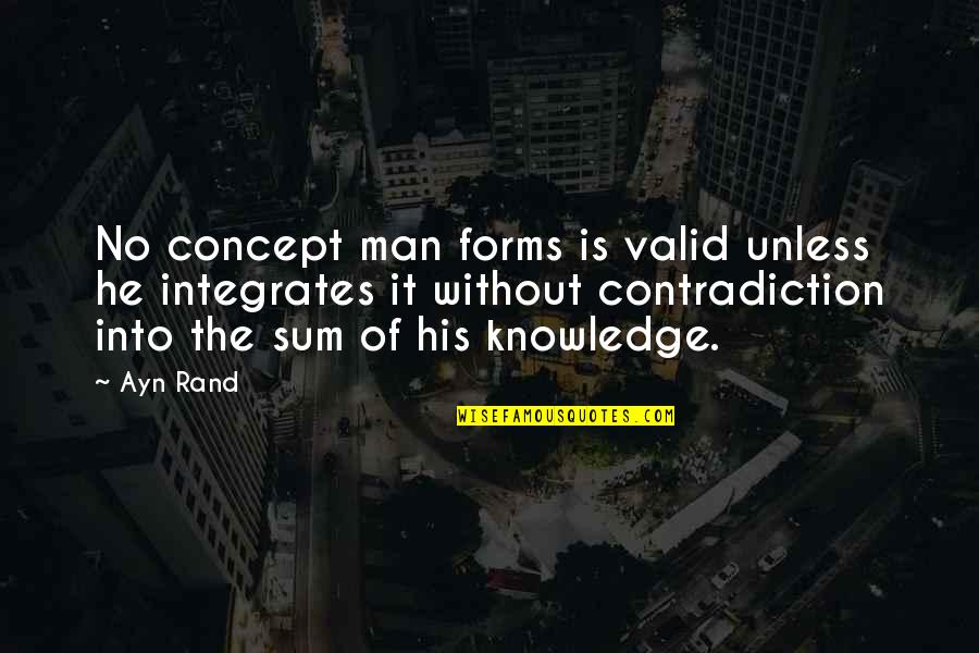 Bringewatt Snover Quotes By Ayn Rand: No concept man forms is valid unless he