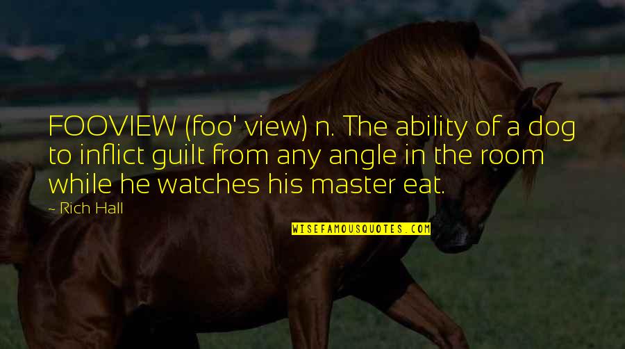 Bristlespine Quotes By Rich Hall: FOOVIEW (foo' view) n. The ability of a