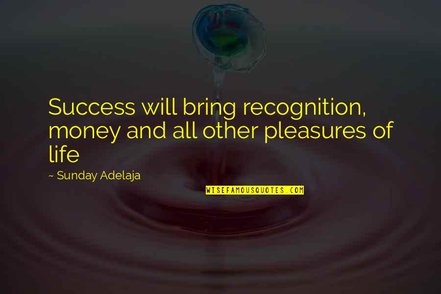 Brkljaca Quotes By Sunday Adelaja: Success will bring recognition, money and all other