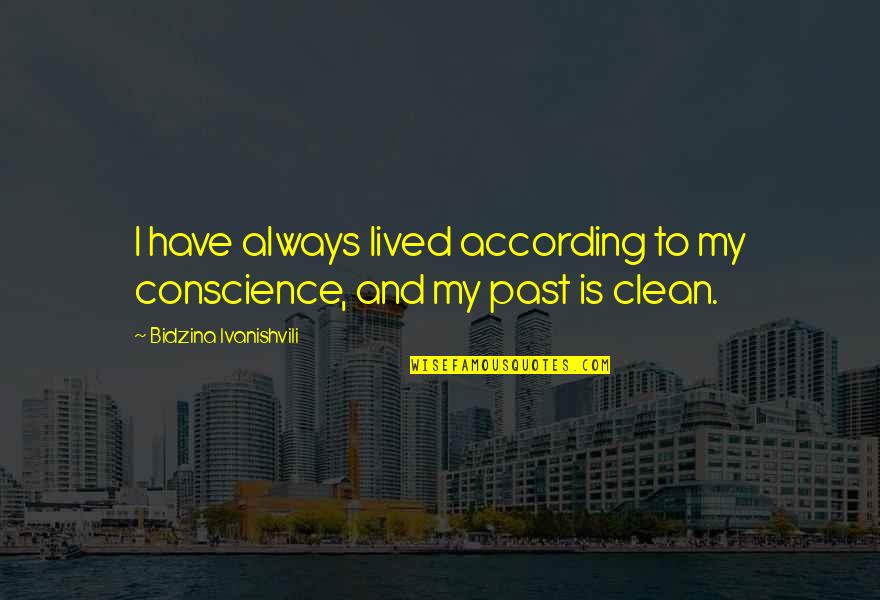 Brocard Dress Quotes By Bidzina Ivanishvili: I have always lived according to my conscience,