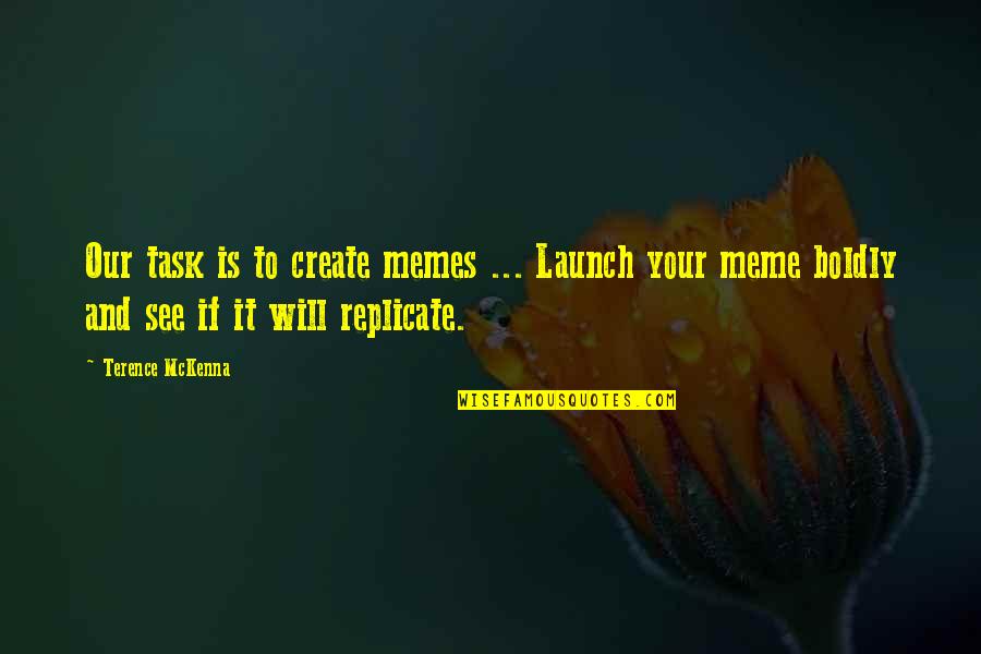 Build Something Batman Quotes By Terence McKenna: Our task is to create memes ... Launch