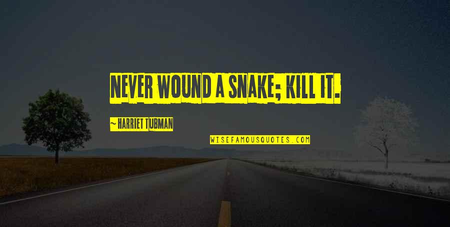 Burbujas Gymboree Quotes By Harriet Tubman: Never wound a snake; kill it.