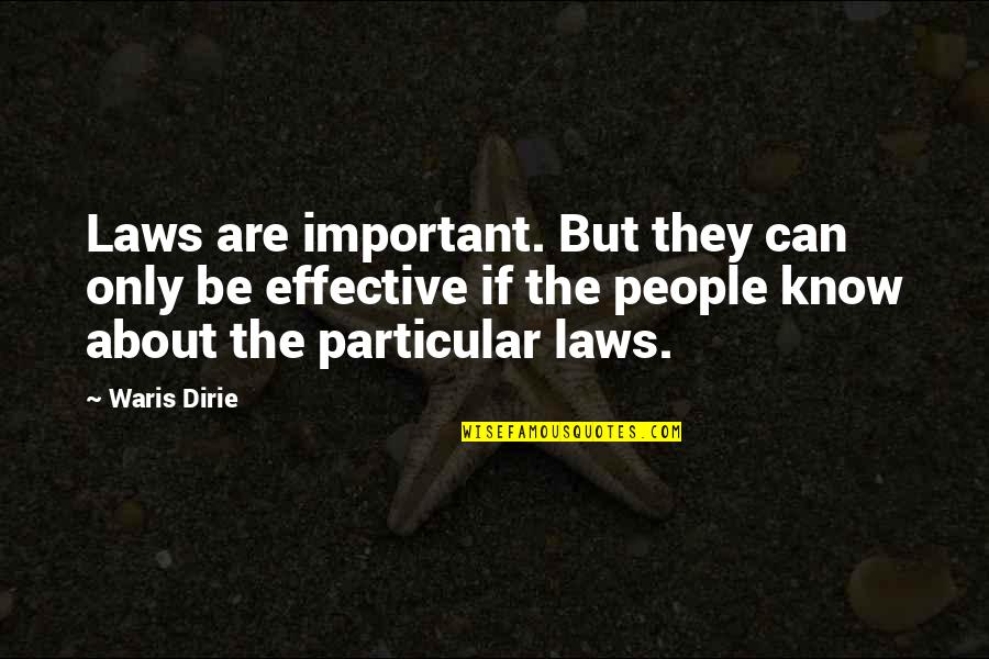 Burgman 400 Quotes By Waris Dirie: Laws are important. But they can only be