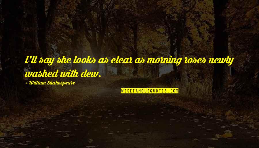 Buscador De Google Quotes By William Shakespeare: I'll say she looks as clear as morning