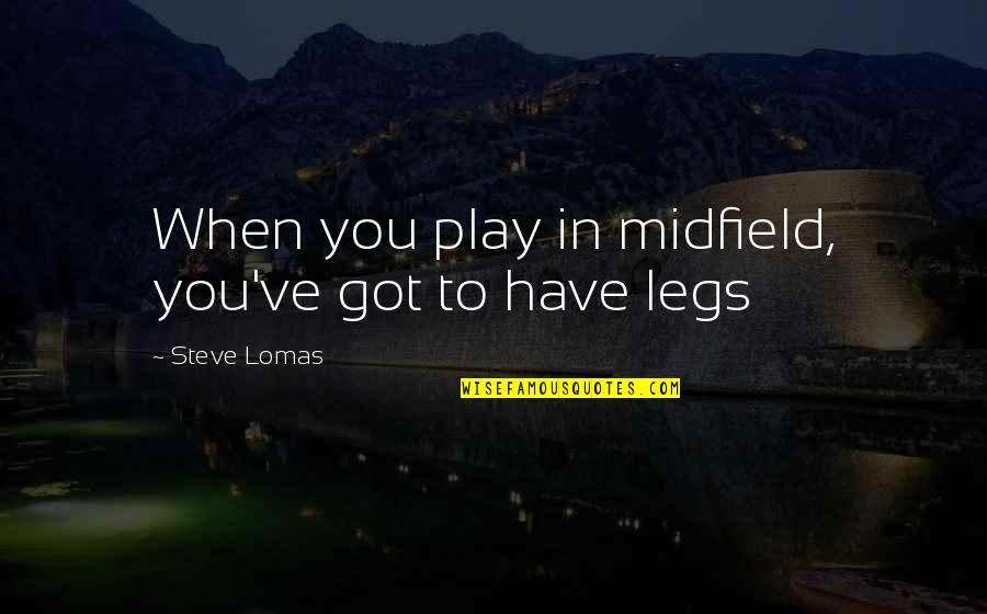 Busuioc App Quotes By Steve Lomas: When you play in midfield, you've got to
