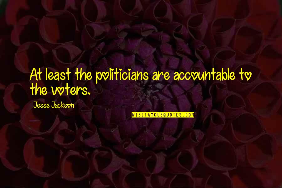 Busy Boyfriend Long Distance Quotes By Jesse Jackson: At least the politicians are accountable to the