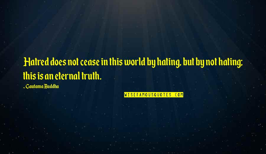 But This Quotes By Gautama Buddha: Hatred does not cease in this world by