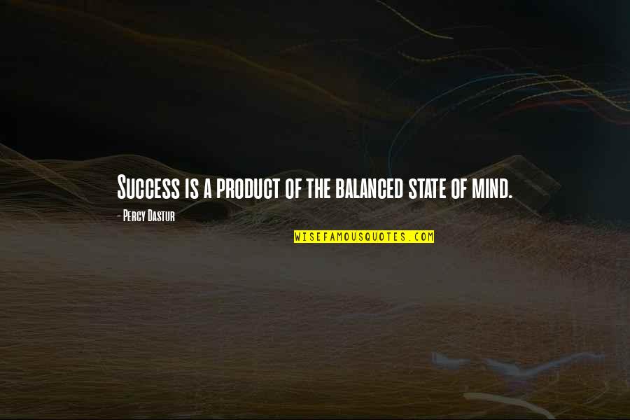 Buzzetti Chiro Quotes By Percy Dastur: Success is a product of the balanced state