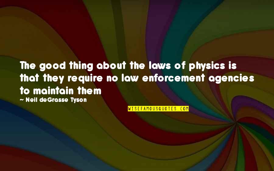 Caballa Quotes By Neil DeGrasse Tyson: The good thing about the laws of physics