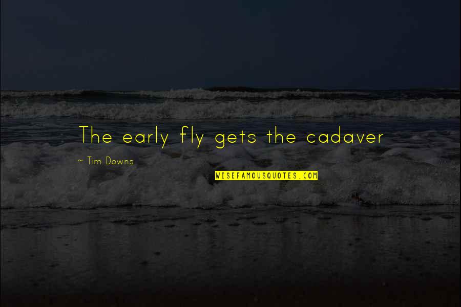 Cadaver Quotes By Tim Downs: The early fly gets the cadaver