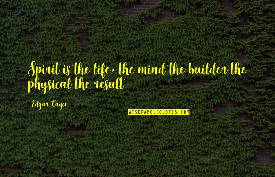 Can You Start An Academic Essay With A Quotes By Edgar Cayce: Spirit is the life, the mind the builder