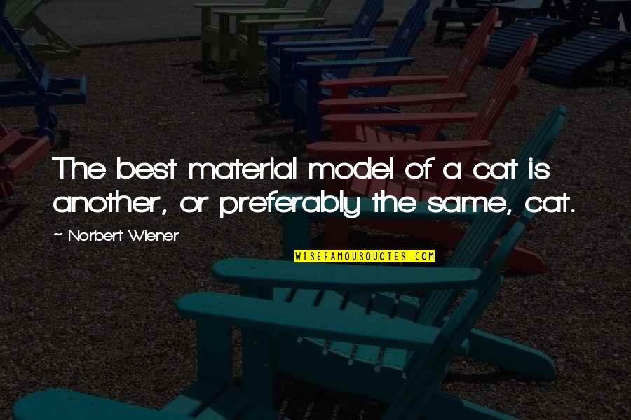 Canggih Hiasan Quotes By Norbert Wiener: The best material model of a cat is