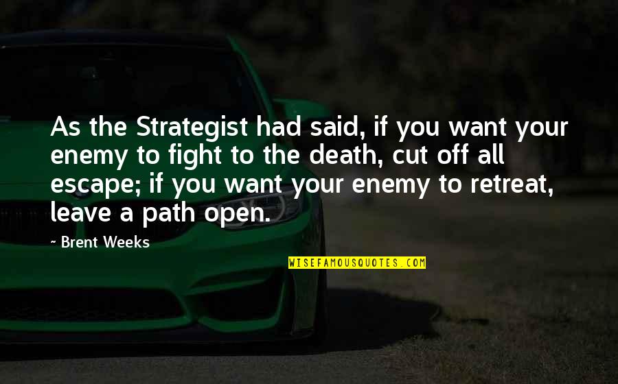 Can't See Haters Quotes By Brent Weeks: As the Strategist had said, if you want