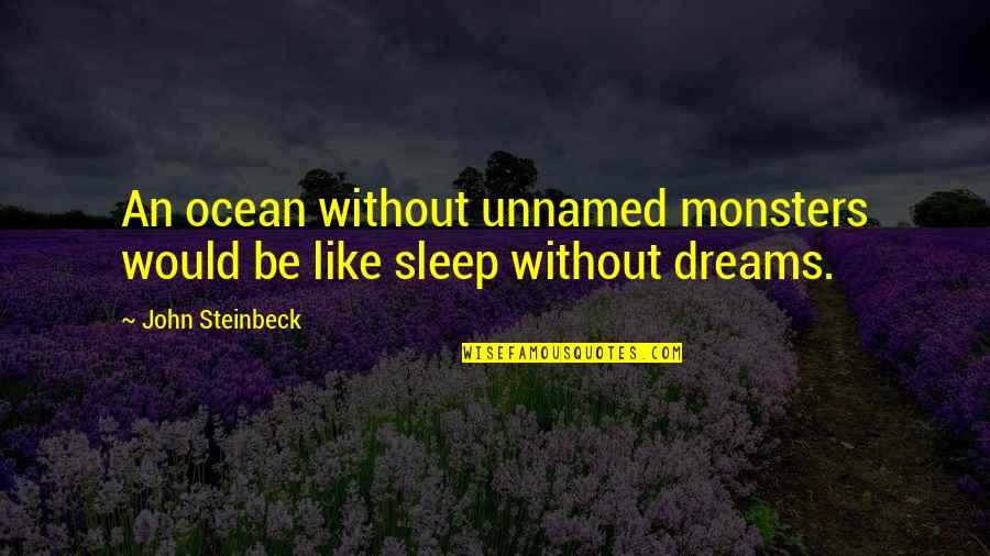 Capricorn And Scorpio Quotes By John Steinbeck: An ocean without unnamed monsters would be like