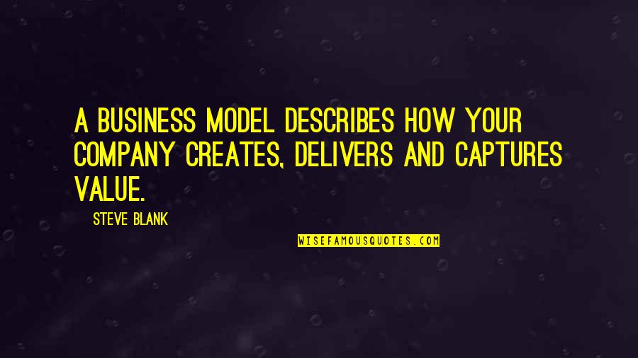 Carellis Boulder Happy Hour Quotes By Steve Blank: A business model describes how your company creates,