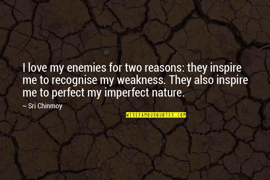 Cargador De Iphone Quotes By Sri Chinmoy: I love my enemies for two reasons: they