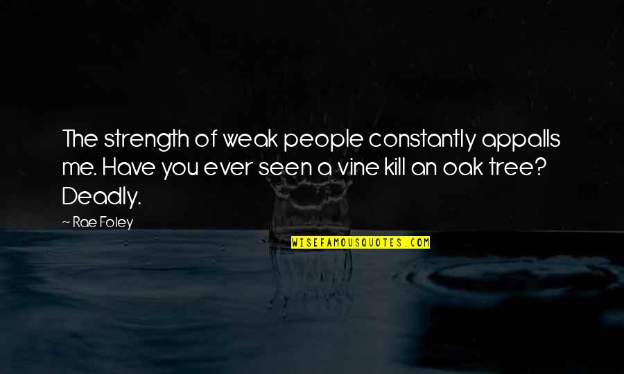 Carl Glickman Quotes By Rae Foley: The strength of weak people constantly appalls me.