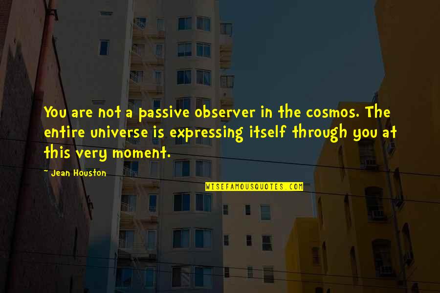 Carniceros Guapos Quotes By Jean Houston: You are not a passive observer in the