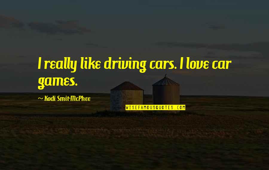 Cars And Driving Quotes By Kodi Smit-McPhee: I really like driving cars. I love car