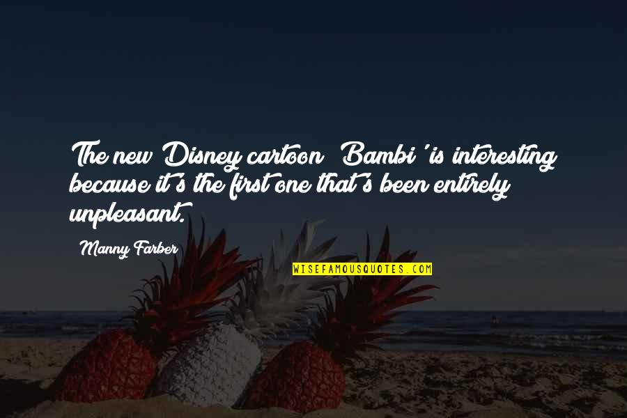 Cartoon Quotes By Manny Farber: The new Disney cartoon 'Bambi' is interesting because