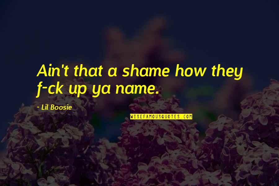 Cartulina In English Quotes By Lil Boosie: Ain't that a shame how they f-ck up