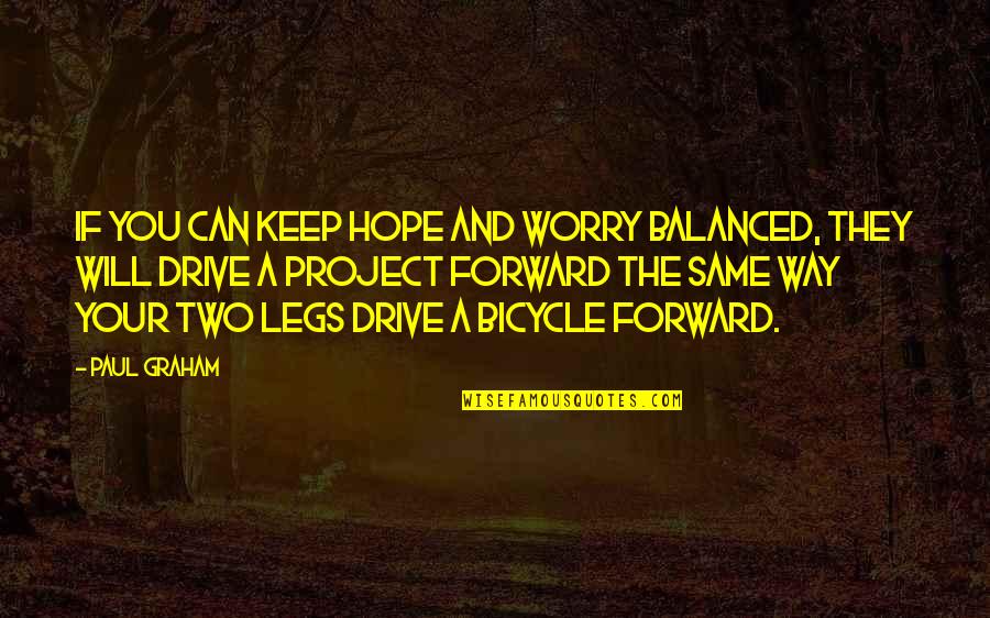 Caruba Wood Quotes By Paul Graham: If you can keep hope and worry balanced,