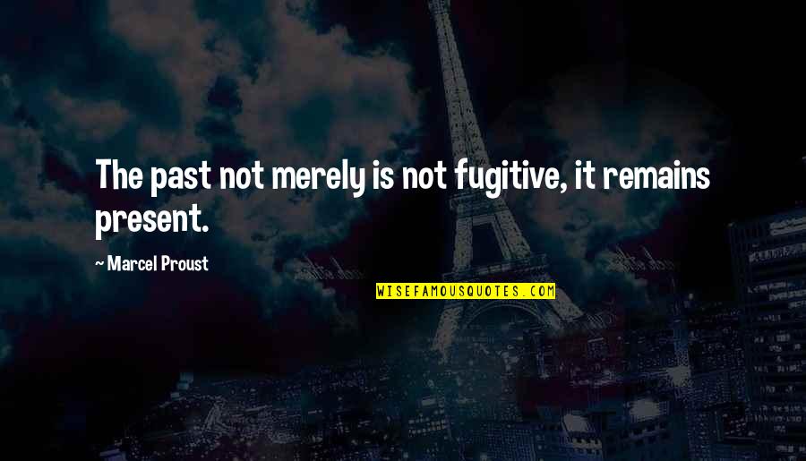 Cassidey Videos Quotes By Marcel Proust: The past not merely is not fugitive, it