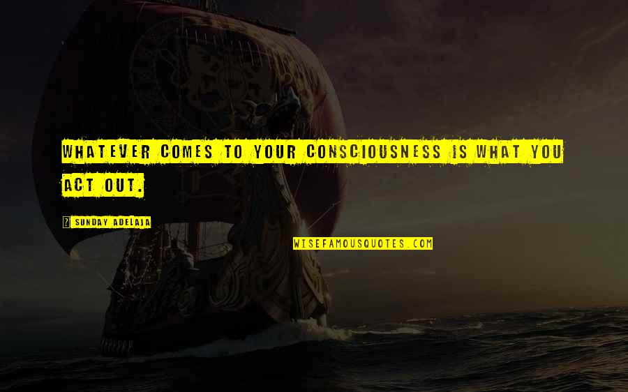 Causing Jealousy Quotes By Sunday Adelaja: Whatever comes to your consciousness is what you