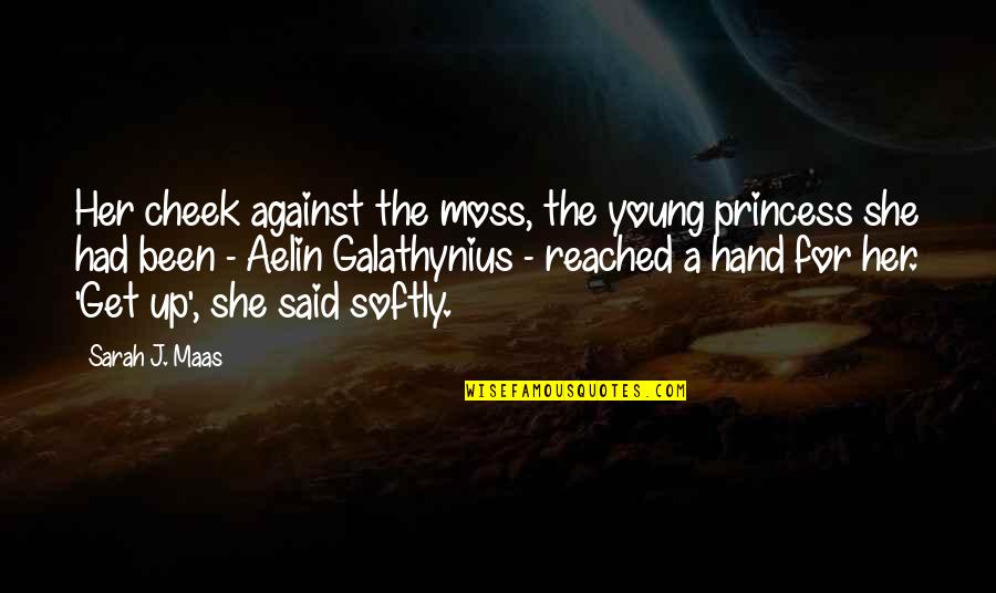 Celaena Sardothien Quotes By Sarah J. Maas: Her cheek against the moss, the young princess