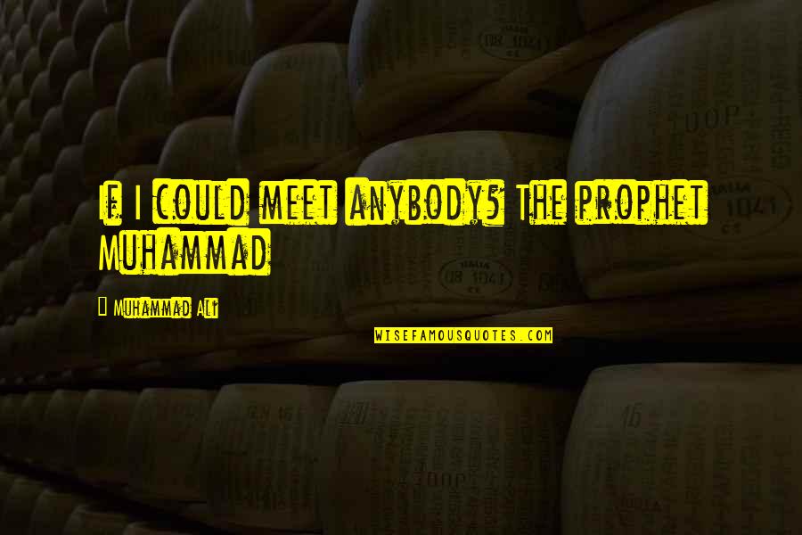 Cenotaph To Newton Quotes By Muhammad Ali: If I could meet anybody? The prophet Muhammad