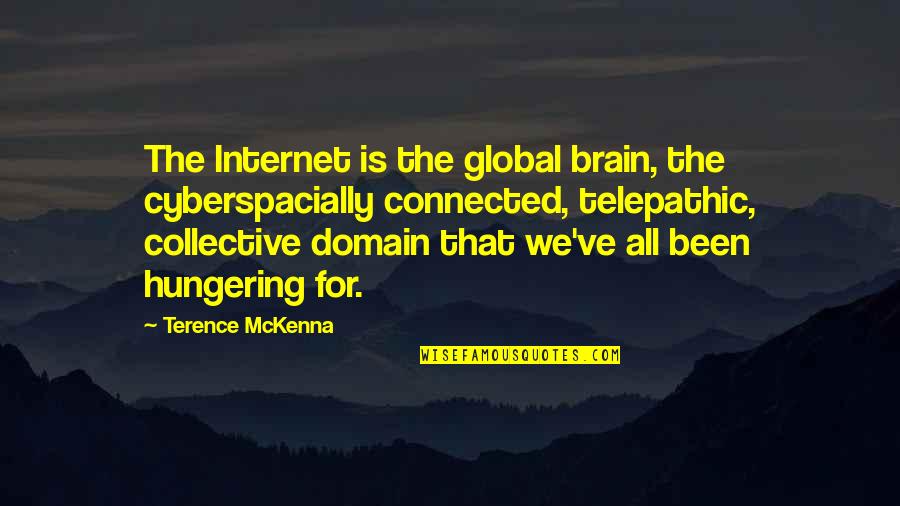 Cerebellum Diagram Quotes By Terence McKenna: The Internet is the global brain, the cyberspacially