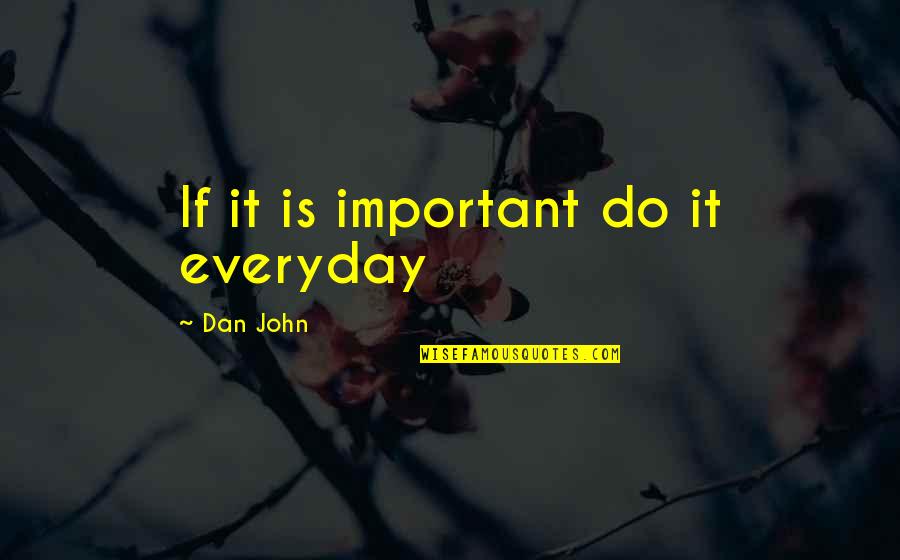 Certifiably Crazy Quotes By Dan John: If it is important do it everyday