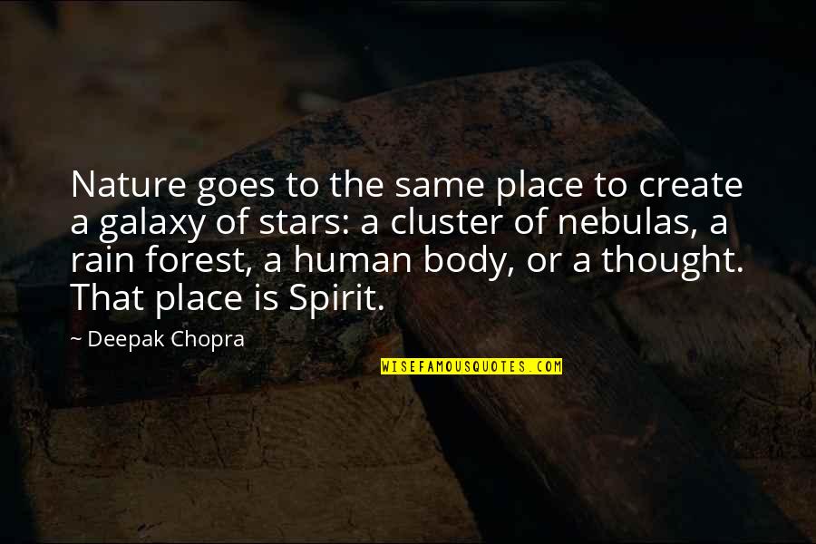 Challenger Memorial Quotes By Deepak Chopra: Nature goes to the same place to create