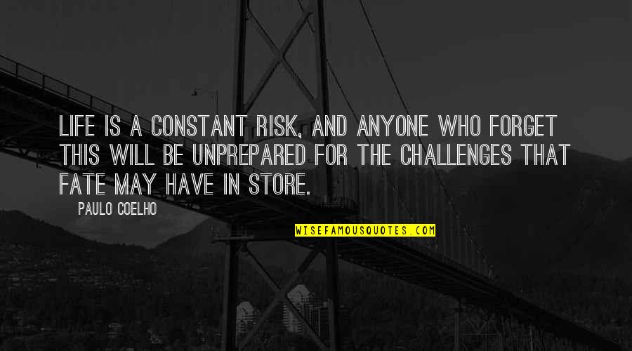 Challenges In Life Quotes By Paulo Coelho: Life is a constant risk, and anyone who