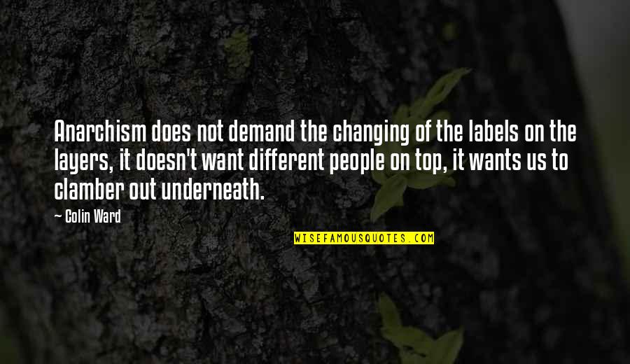 Changing People Quotes By Colin Ward: Anarchism does not demand the changing of the