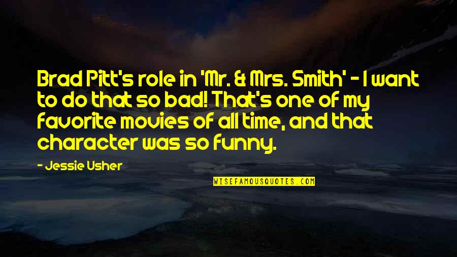 Character Was Quotes By Jessie Usher: Brad Pitt's role in 'Mr. & Mrs. Smith'