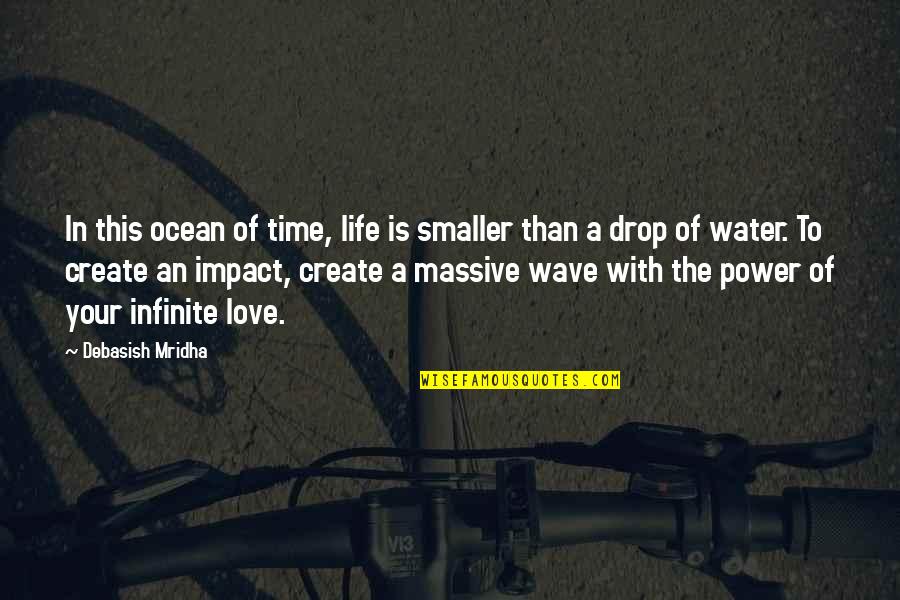 Charpak Internship Quotes By Debasish Mridha: In this ocean of time, life is smaller