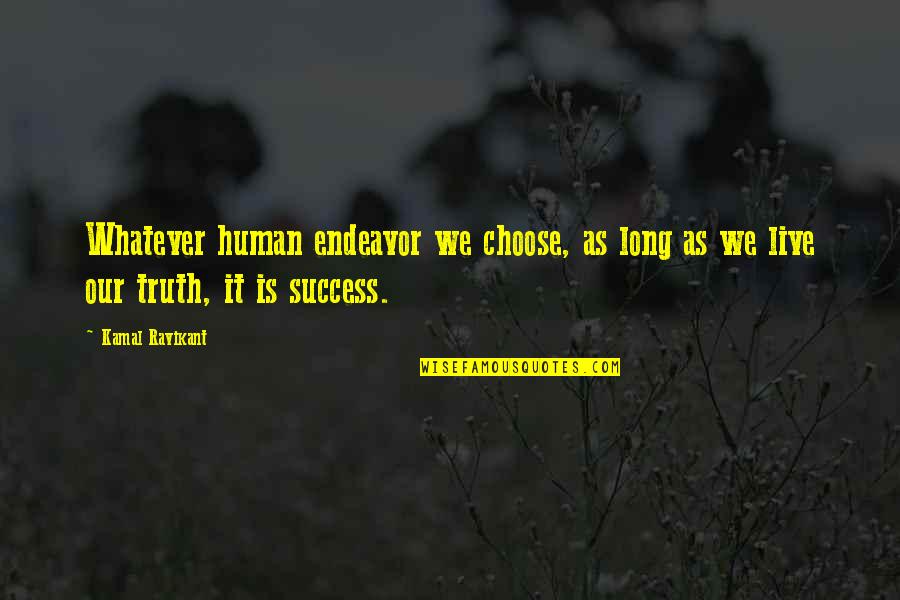 Cheating Someone You Love Quotes By Kamal Ravikant: Whatever human endeavor we choose, as long as