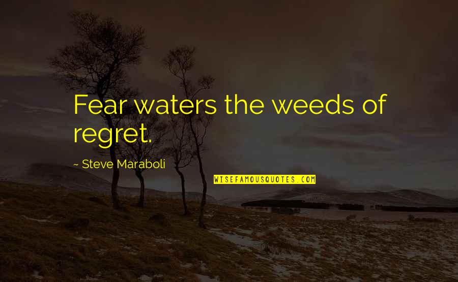 Cheguemos Quotes By Steve Maraboli: Fear waters the weeds of regret.