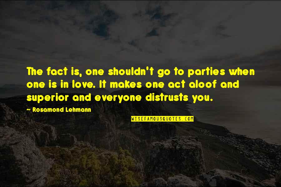 Cheresa Garland Quotes By Rosamond Lehmann: The fact is, one shouldn't go to parties