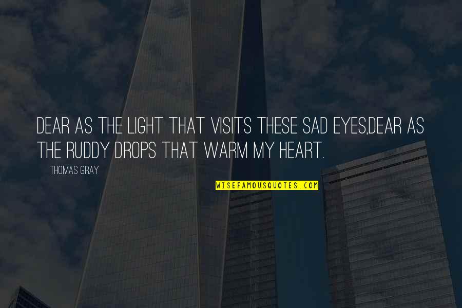 Cherises Heavenly Fitness Quotes By Thomas Gray: Dear as the light that visits these sad