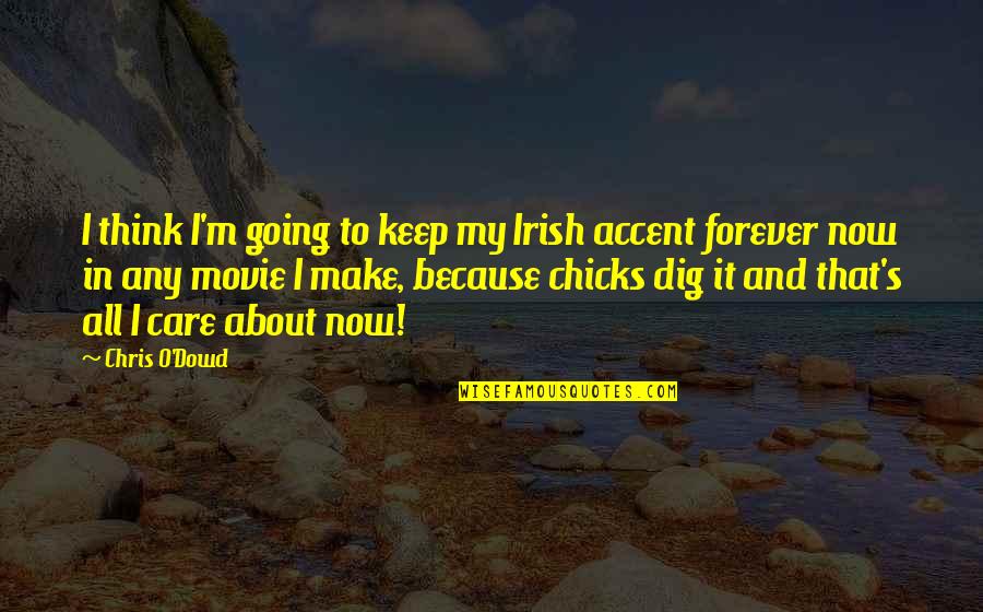 Chicks Quotes By Chris O'Dowd: I think I'm going to keep my Irish