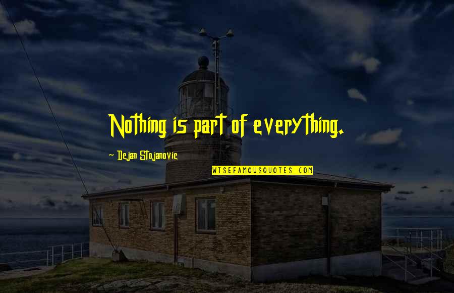 Children S Poetry Quotes By Dejan Stojanovic: Nothing is part of everything.