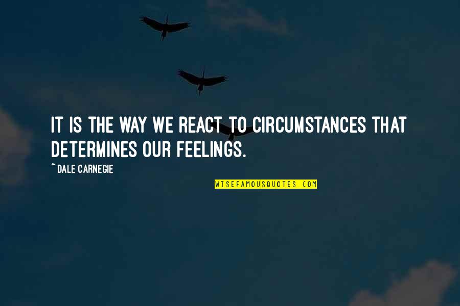 Chmury Gif Quotes By Dale Carnegie: It is the way we react to circumstances