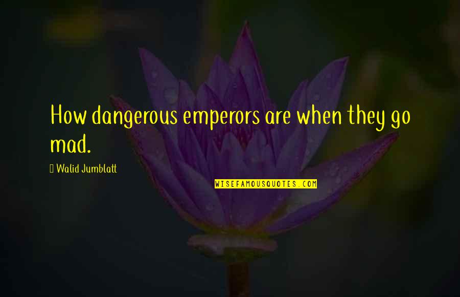 Choly Ka Quotes By Walid Jumblatt: How dangerous emperors are when they go mad.