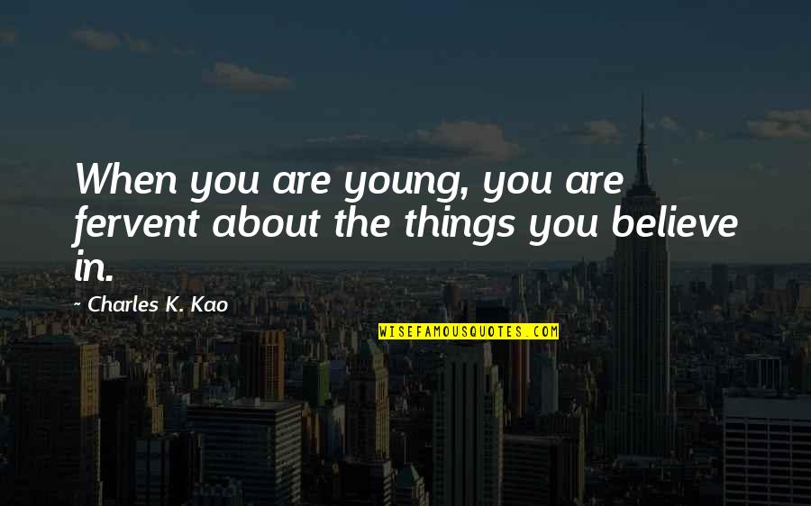 Christmas Hot Chocolate Quotes By Charles K. Kao: When you are young, you are fervent about