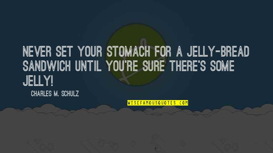 Chudy Quotes By Charles M. Schulz: Never set your stomach for a jelly-bread sandwich