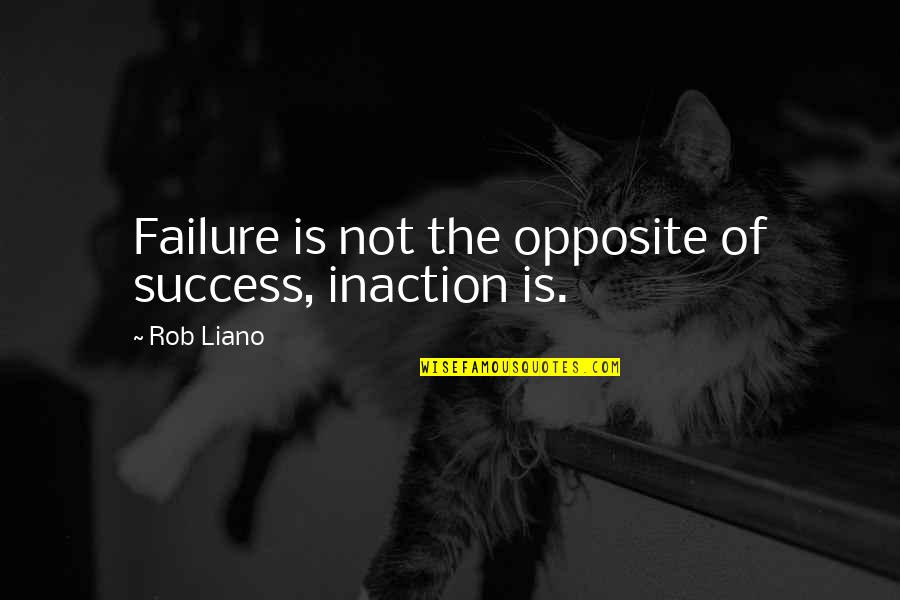 Cjelokupna Ili Quotes By Rob Liano: Failure is not the opposite of success, inaction