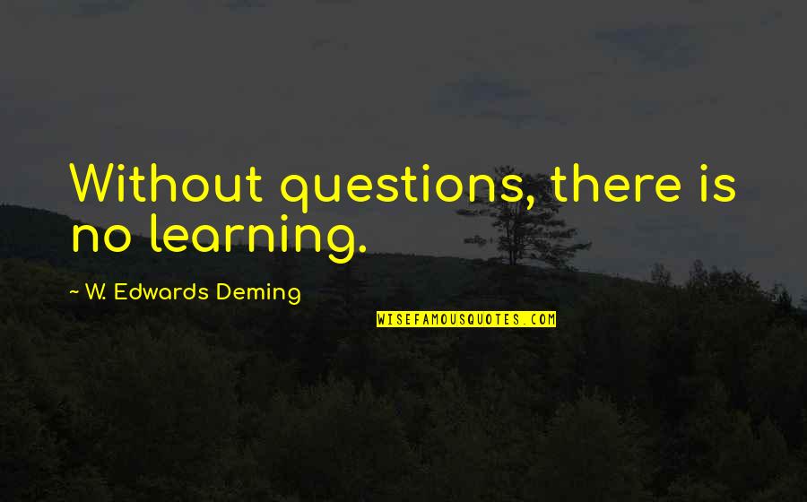 Clarences House Quotes By W. Edwards Deming: Without questions, there is no learning.