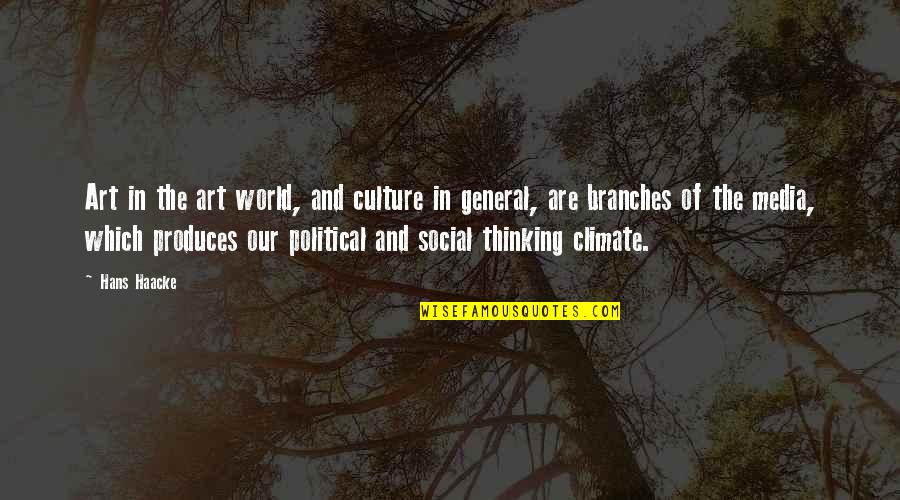 Climate And Culture Quotes By Hans Haacke: Art in the art world, and culture in